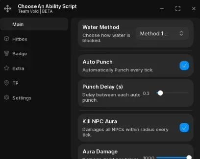 Choose An Ability Script – Badge Tools & NPC Aura script cover for Choose An Ability