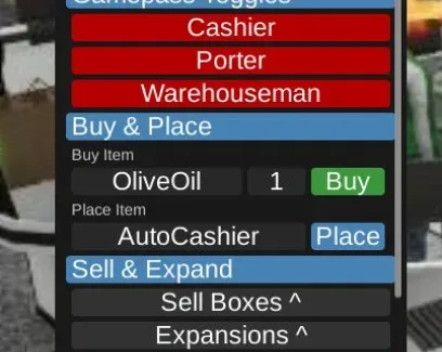 Supermarket Together script: Gamepass toggles, Buy and place items script cover for Supermarket Together