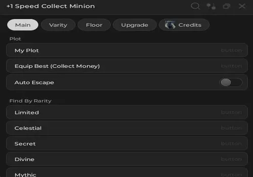 +1 Speed Collect Minion script: Auto Escape, Auto Rebirth, Teleports script cover for +1 Speed Collect Minion