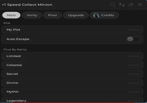 +1 Speed Collect Minion script: Auto Rebirth, Teleports, Auto Escape script cover for +1 Speed Collect Minion