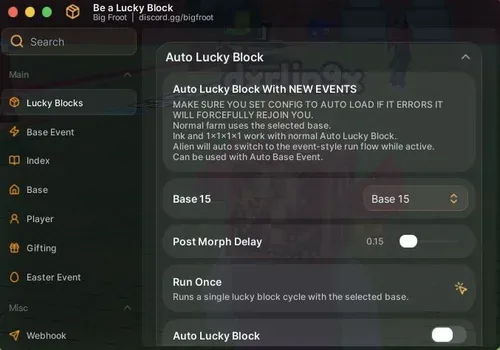 Be a Lucky Block script: Auto Upgrade, Auto Collect money script cover for Be a Lucky Block