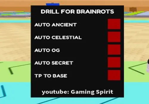 Drill for Brainrots script: Auto Get Rare Brainrots, Teleport to base script cover for Drill for Brainrots