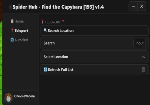 Find the Capybara script: (Auto Find Capybaras) script cover for Find the Capybara