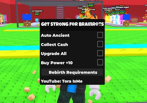 Get STRONG for Brainrots script – (Auto Collect Cash) script cover for Get STRONG for Brainrots!