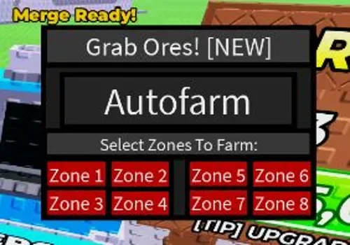 Grab Ores script: Autofarm ores, Auto Buy Upgrades script cover for Grab Ores!