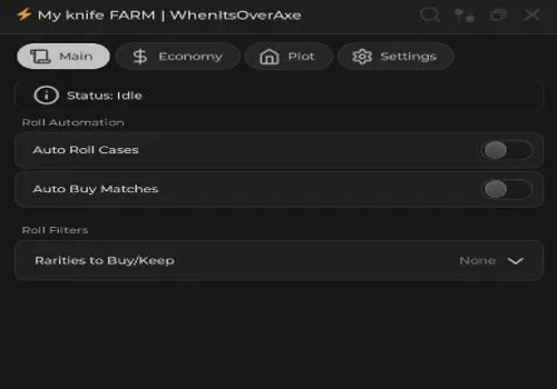 My Knife Farm script: Auto Roll case, Auto Buy case script cover for My Knife Farm
