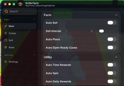 My Knife Farm script: Full automatic play for you script cover for My Knife Farm