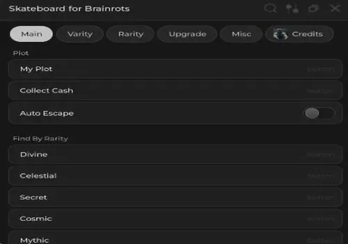 Skateboard for Brainrots script: Auto Collect Cash script cover for Skateboard for Brainrots