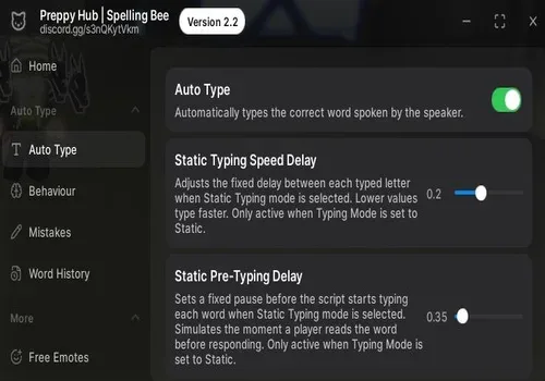 Spelling Bee script: Automatically types script cover for Spelling Bee