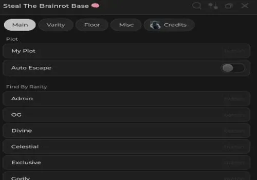 Steal the Brainrot Base script: Teleports, Auto Escape script cover for Steal The Brainrot Base🧠