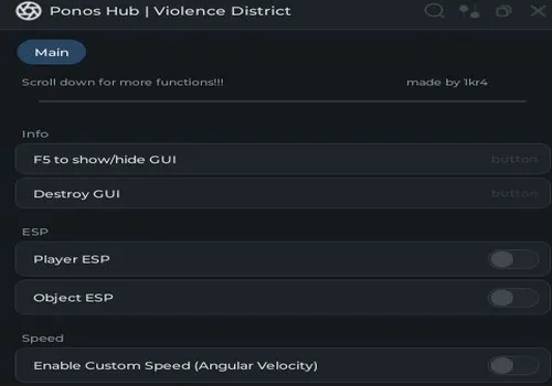 Violence District script: Auto Generators, ESP, Kill Players script cover for Violence District