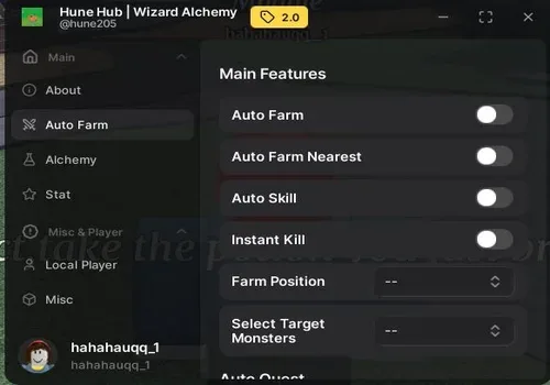 Wizard Alchemy script: Auto Farm, Auto Quest, Infinite EXP script cover for Wizard Alchemy